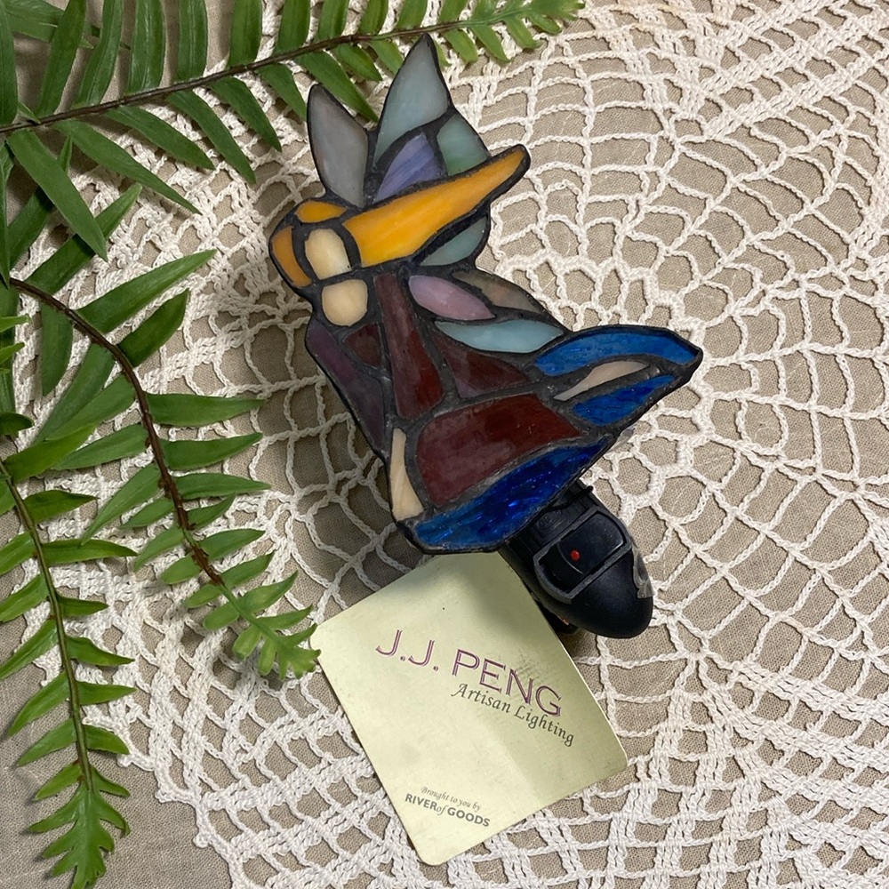 JJ Peng Stained Glass Angel Fairy Nightlight New